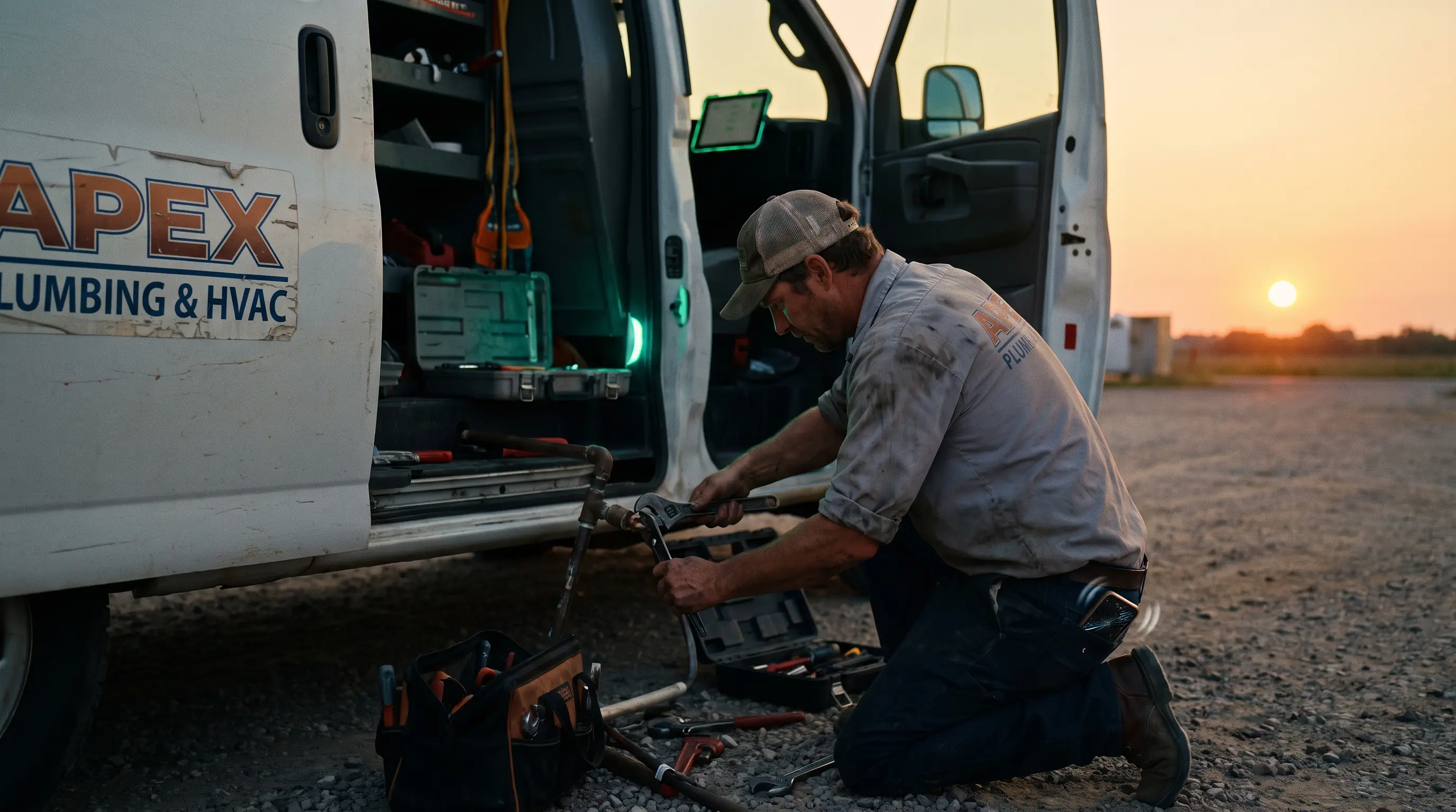 Home Services business at dusk